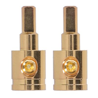 2 stücke 0GA Draht Reduzierstück Terminal Stecker Reinem Kupfer Vergoldet für Auto Audio Verstärker