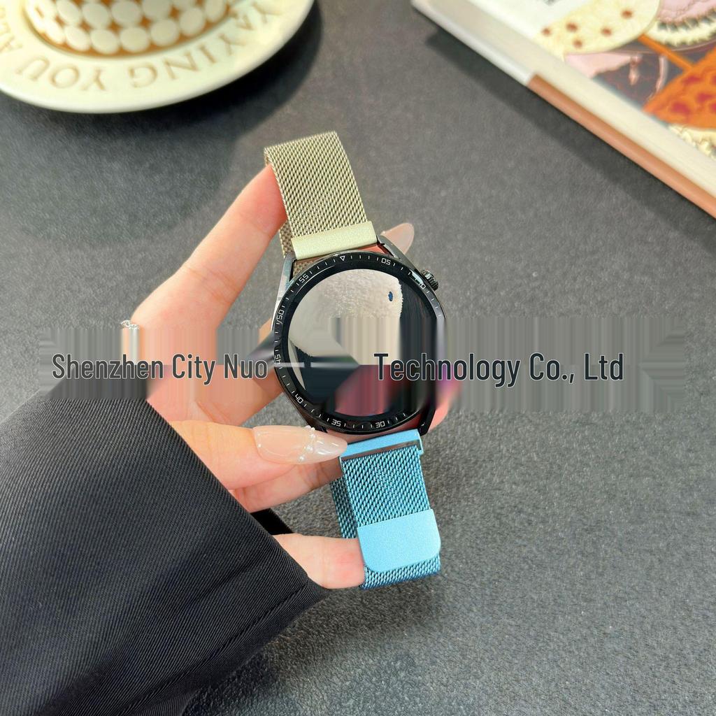 Magnetic Milanese Steel Strap for Huawei GT6, Samsung, Huami, Xiaomi, Garmin S4 - Sizes 18/20/22mm