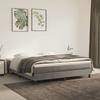 3120784 vidaXL Spring Bed Base Light Grey 180x200 Cm Velvet