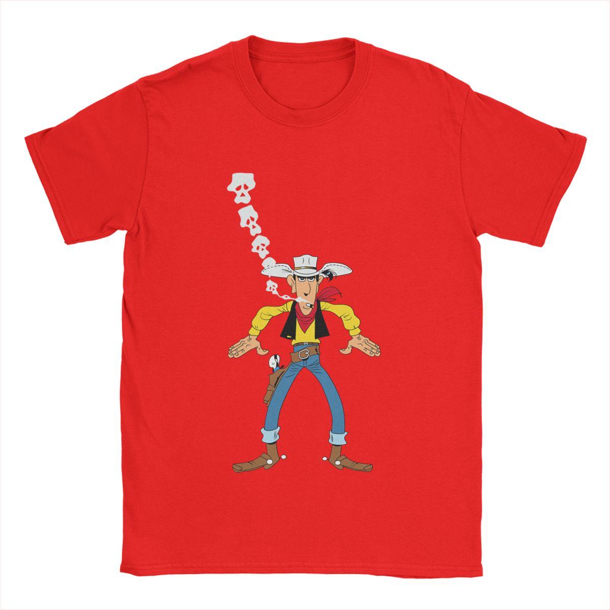 

Lucky Luke Ти Готовий Чоловічі Футболки Мультяшні Смішні Футболки З Коротким Рукавом З Круглим Вирізом Чиста Бавовна Дорослі Топи L