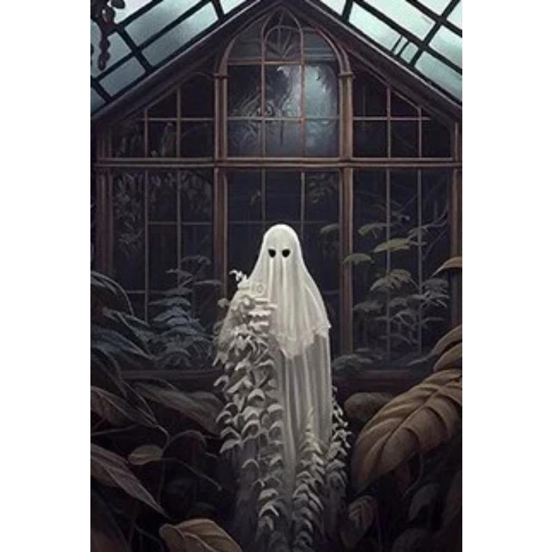 Dark Academia Art Haunting Ghost Poster Prints Halloween Home Decor Haunted House Gothic Vampire Canvas Painting Wall Art