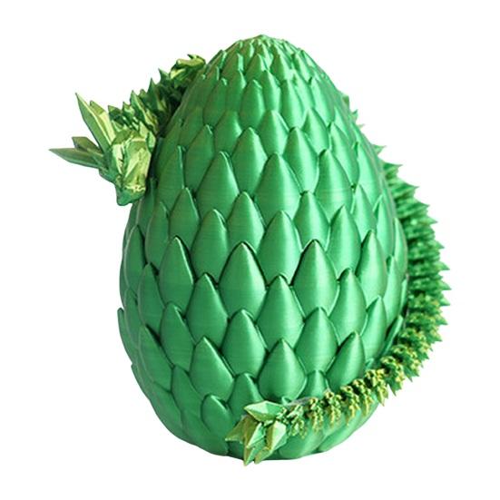 3D Printed Dragon Egg Toy Movable Joints Articulated Dragon Figurine Model Toy Desktop Decoration Kids Adults Collection Gifts