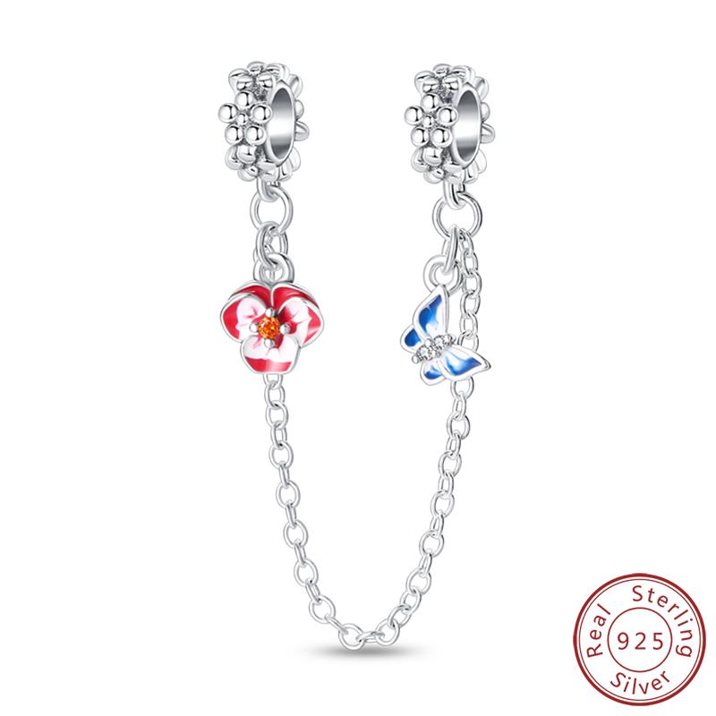 Elegant S925 Silver Butterfly & Dragonfly Multicolor Charms Beads Pendant 3mm DIY Fine Jewelry Making Accessories Gifts