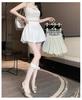 White Cloud High-Waist Slim Puffy Lantern Skirt 2024