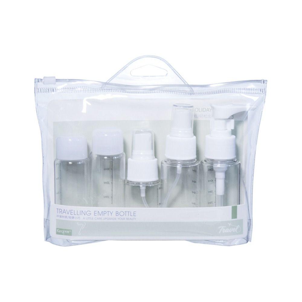 

7Pcs Shower Gel Cosmetic Container with Storage Bag Toiletry Organizer Refillable Bottle Set Women 7pcs