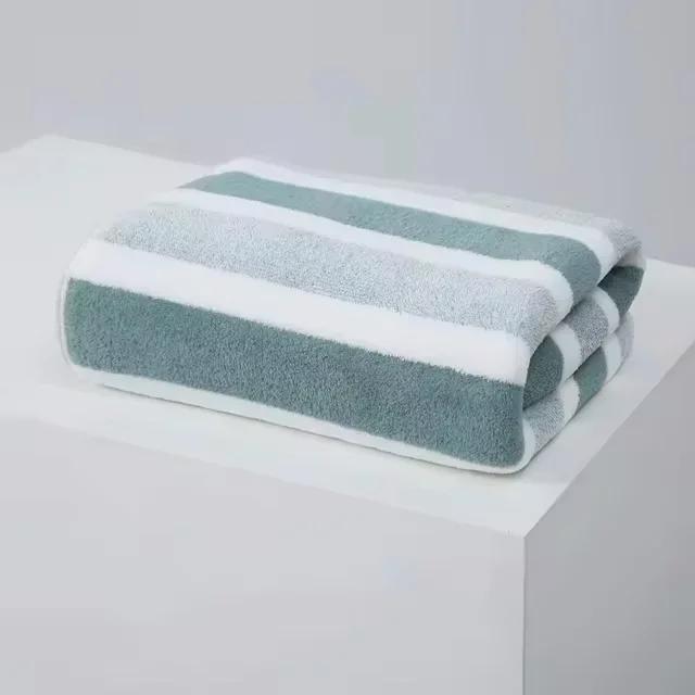 

Новые мягкие и удобные банные полотенца для мужчин и женщин, впитывающие и удобные большие полотенца для пар, полотенца для обертывания 70x130cm зелёный