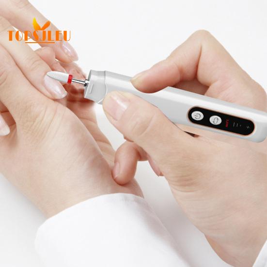Cordless Electric Nail Drill Kit with 6 Drill Bits - USB Rechargeable, 3 Speeds Adjustable, Nail Sander Tools,Remove Dead Skin, Nail Gel Polish Remove