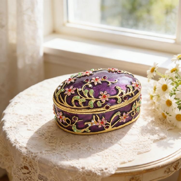 Classical Zinc Alloy Jewelry Organizers With Secure Closure And Ample Space Decorative Jewelry Box For All Your Accessories