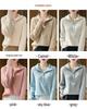 2026 Spring/Autumn Plus-Size Wool Blend Zipper Knitwear Top for Women - Thick, Loose Style, with Cross-Border Fashion Appeal.