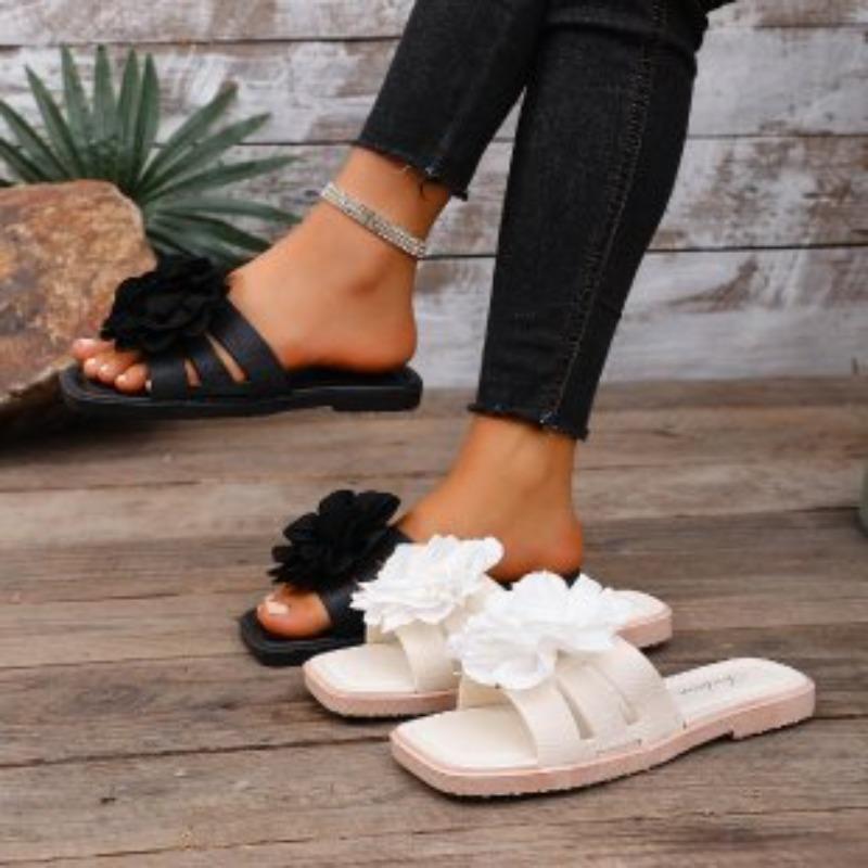 Flat-bottomed Women's Shoes - New Style, Casual, Lightweight, Beach Flip-flops