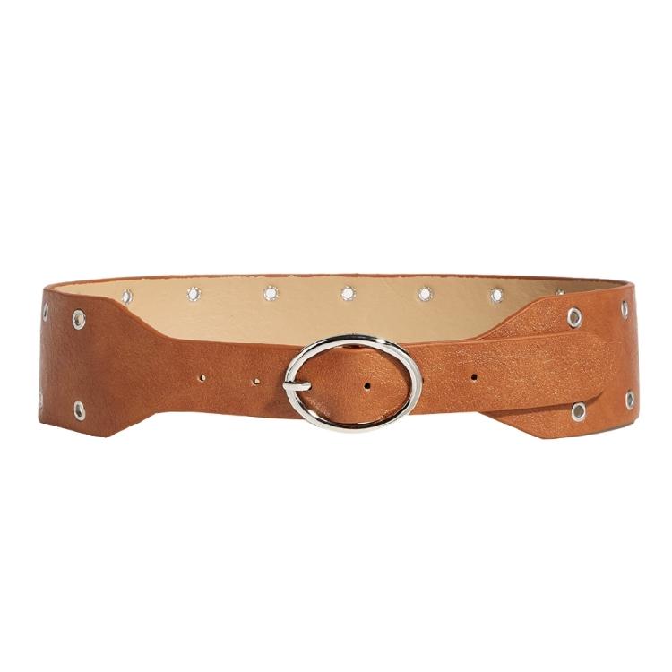 Bold Studded Punk Rock Belt 120cm PU Leather Adjustable Strap 3.8cm Width For Men Women Fashion