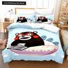 3D Print Kawaii Cartoon Comics Kumamon Bedding Set Double Twin King Duvet Cover Comforter Pillowcase Boys Girls Adults Bedroom