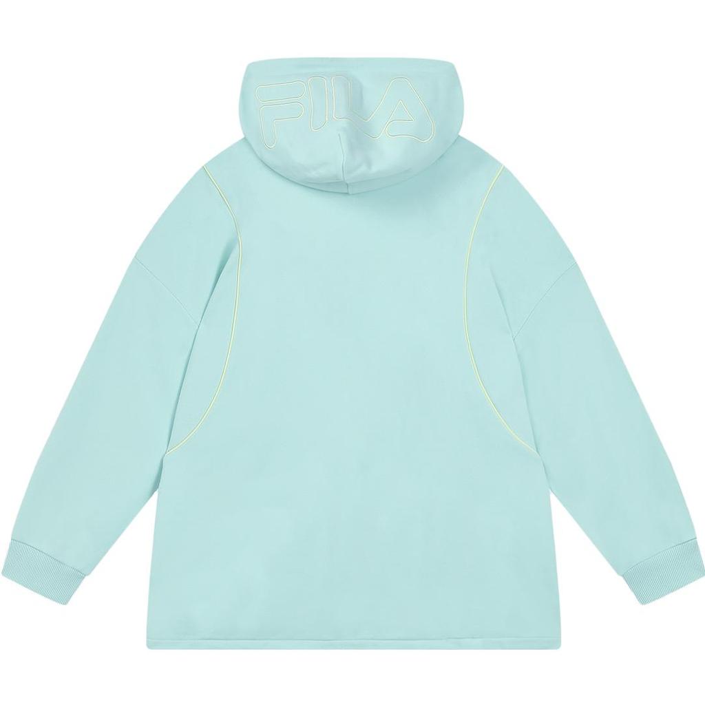 Fila X Magic Stick Hooded Casual Loose Knit Sweatshirt Women Sweatshirt Aqua-Green F11W339202F-TQ