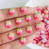 50 Pcs New Cute Cartoon Bright Faced Fruit Strawberry Resin Flat Back Scrapbook Diy Jewelry Manicure Decor Crafts A92