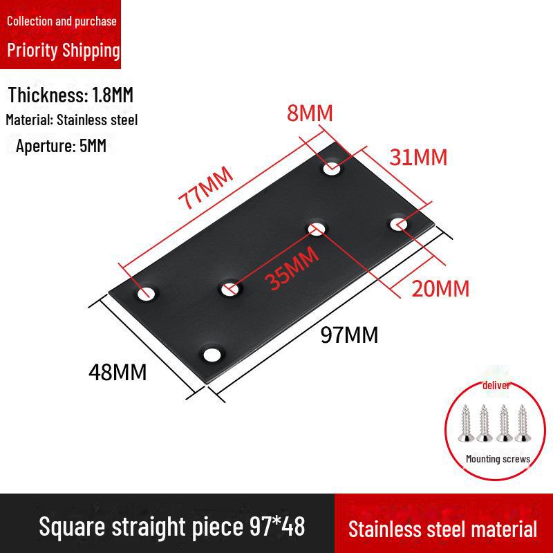 L-förmiger Regalträger aus Edelstahl, 90-Grad-Rechtwinkelverbinder