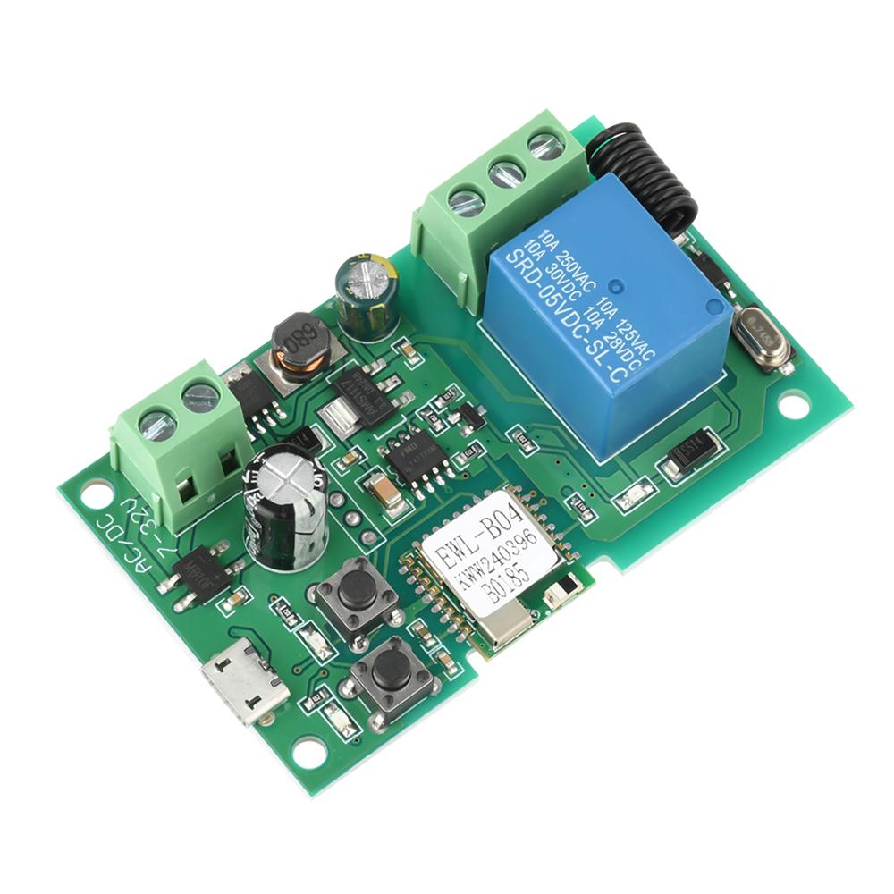 Ewelink Wifi RF433 Self-locking Relay Garage Door Open Module 1 Way DC 7-32V Wireless Remote Control Switch Alexa Googole Home