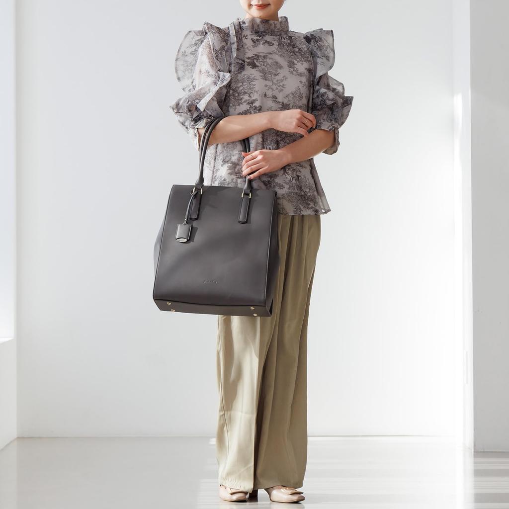OL Bag Eto Tote Bag Vertical A4 Size Inch PC Storage 11932 Charcoal [Jewel Narrows] 13.3
