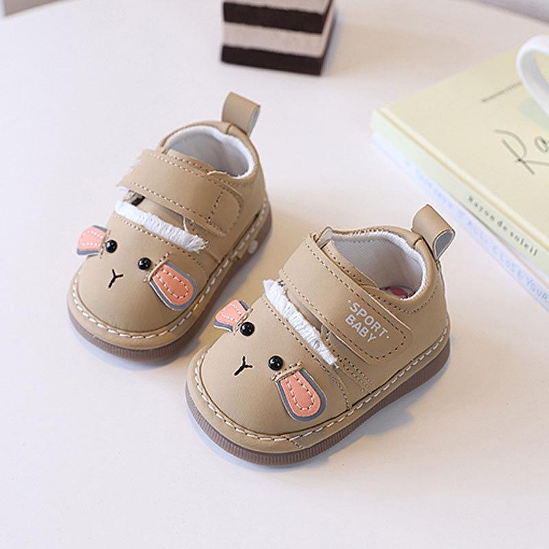 Unisex Baby Single Shoes, Spring/Autumn Style Infant Shoes 0-1-2 Years Old, Soft-Soled Squeaky Shoes.
