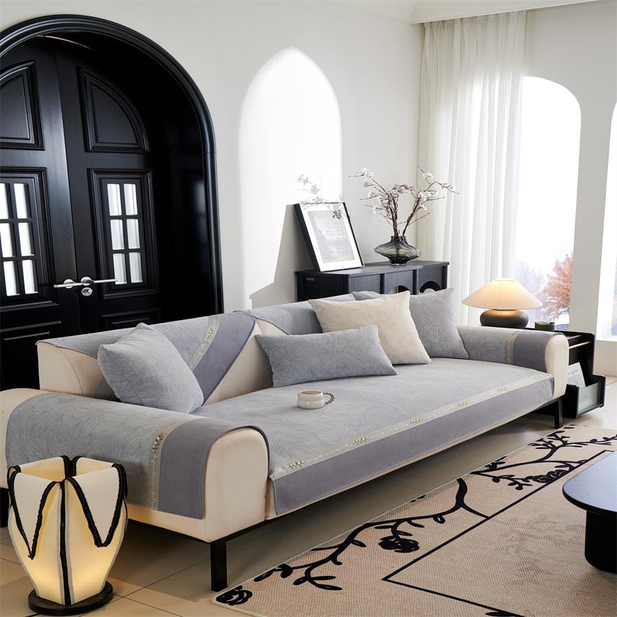 

Подушка для дивана из синели Four Seasons, универсальная новая простая современная нескользящая подушка, полностью покрытая тканью, полотенце 70x70cm