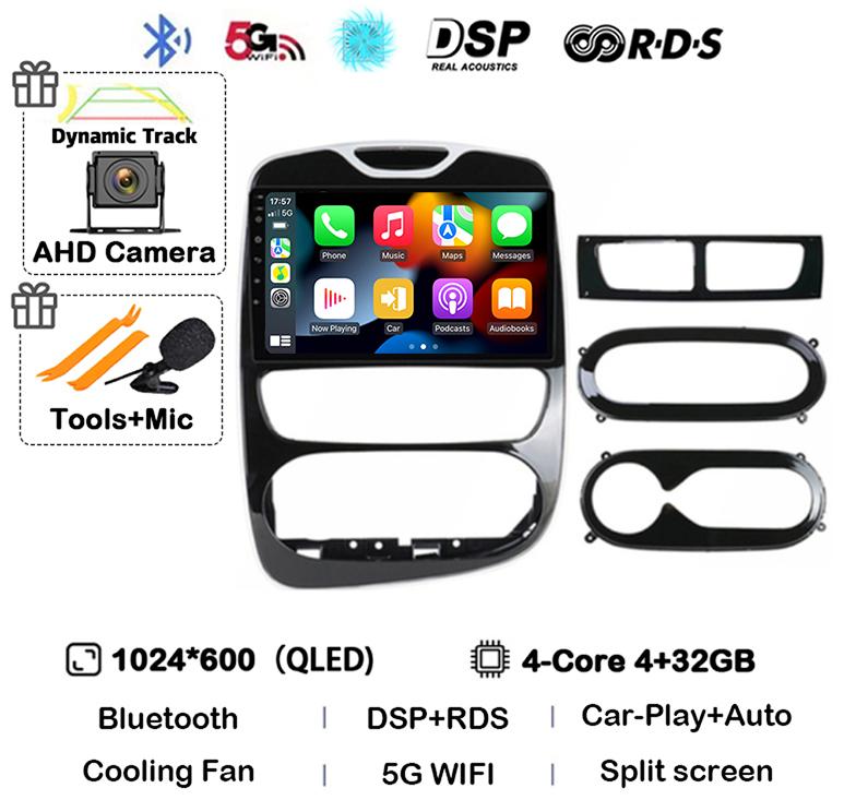 

Android 14 Carplay Auto WIFI+4G For Renault Clio 3 4 2012 - 2015 2016 - 2018 Car Radio Multimedia Video Player Stereo Audio GPS