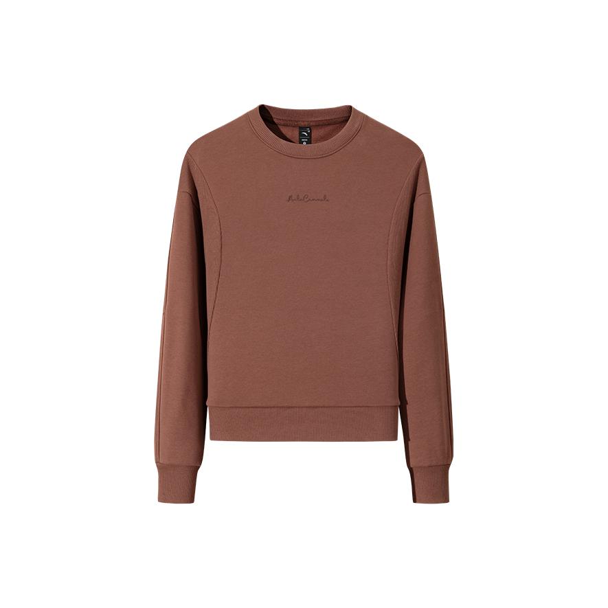 Anta Training Series Round Neck Soft Breathable Versatile Loose Sweatshirt Women Sweatshirt 162547709N-1