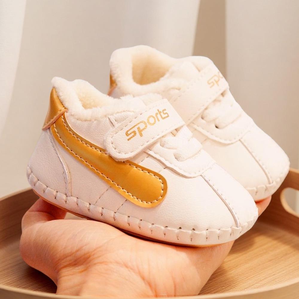 Toddler Winter Shoes: Velvet-Lined, Anti-Drop, Non-Slip, Soft Sole Shoes for 0-1 Year Olds