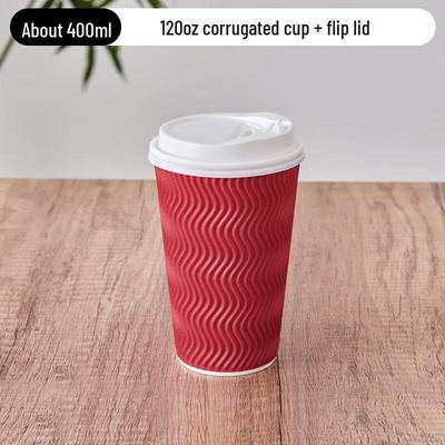Disposable Corrugated Hot Drink Paper Cup with Lid