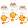 6pcs Straw Dust Plug Portable Child Straw Hat Cover