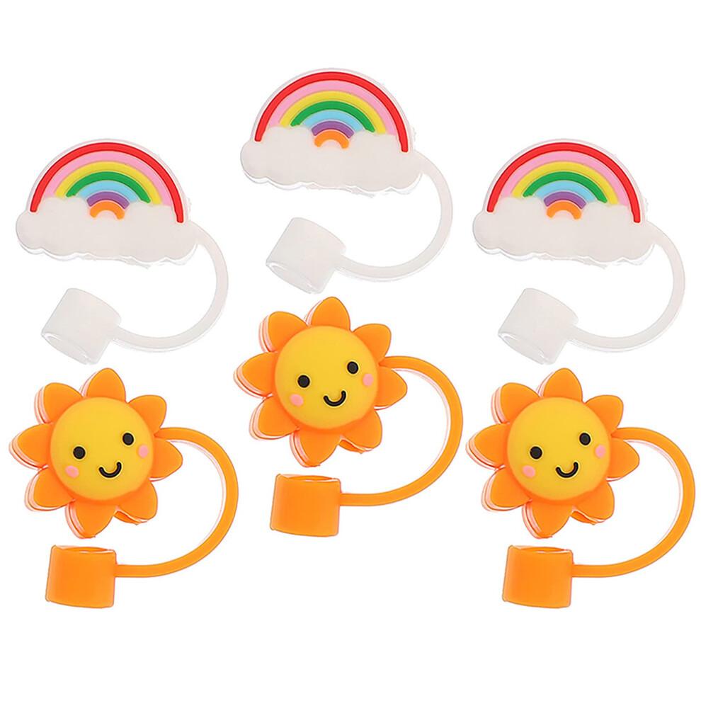 6pcs Straw Dust Plug Portable Child Straw Hat Cover