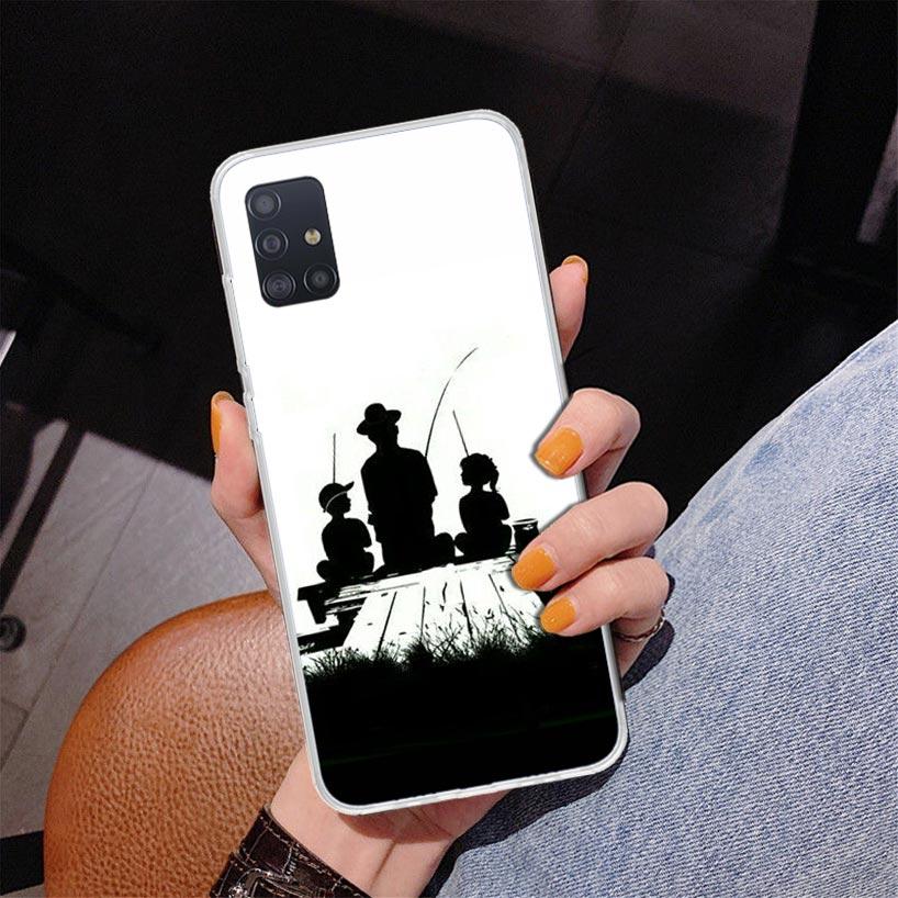 Hunting Fishing Man Phone Case For Samsung Galaxy A52 A32 A22 A12 A51 A31 A50S A30S A20S A10S Note 20 Ultra 10 Plus S10 A72 A71
