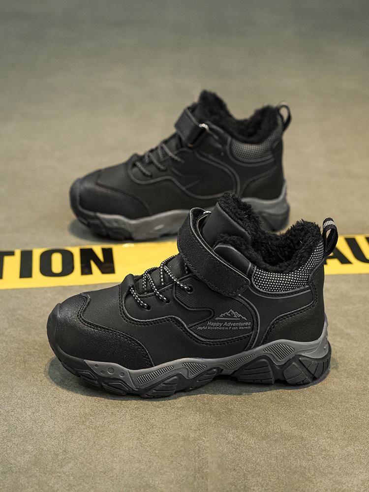 Зимние бархатные хлопковые ботинки 2025 зимние теплые нескользящие уличные сноубутсы 28