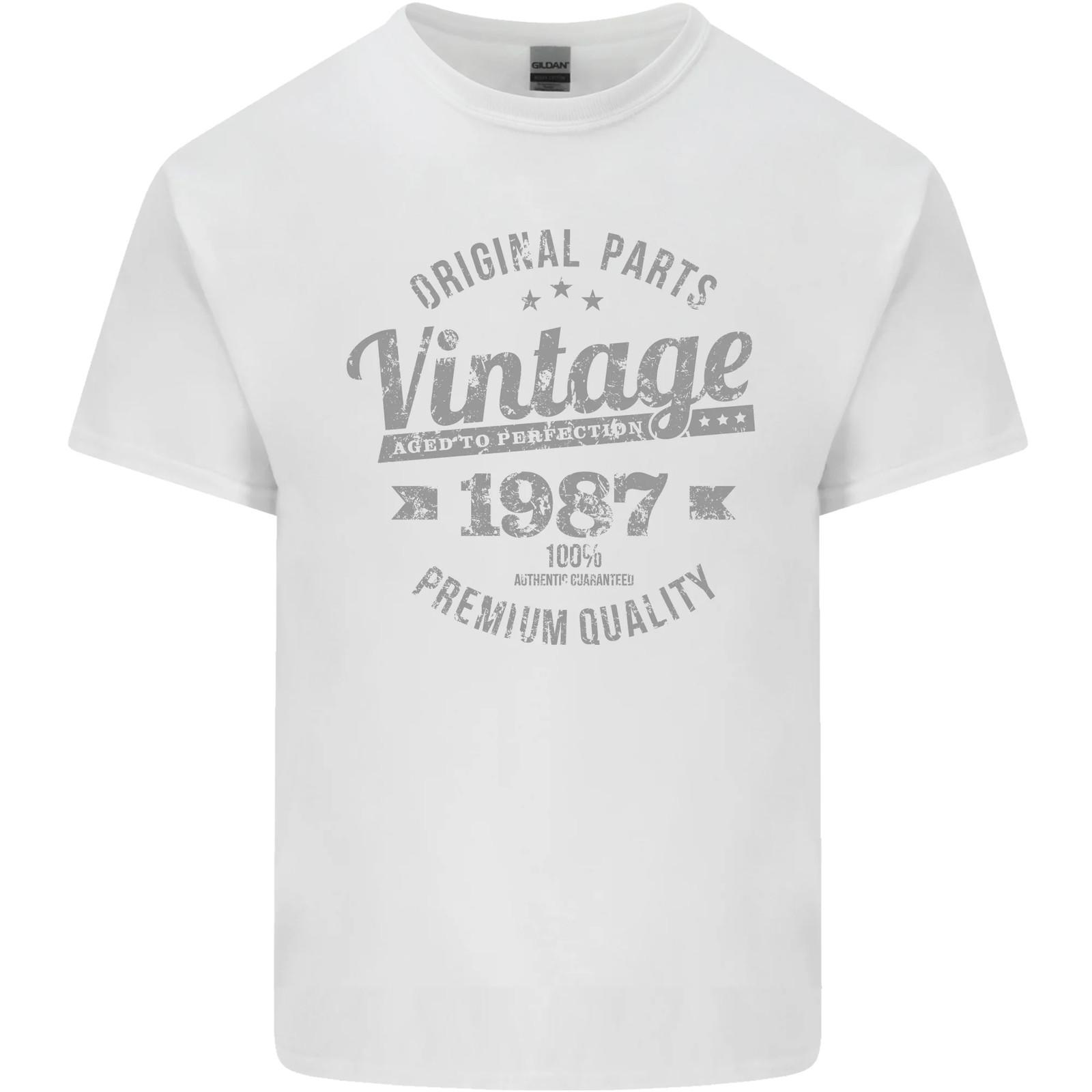 Vintage Year 39th Birthday 1987 Mens Cotton T-Shirt Tee Top S разноцветный