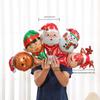 Large Base Christmas Tree Decoration with Santa, Reindeer, and Snowman Balloons for Kindergarten