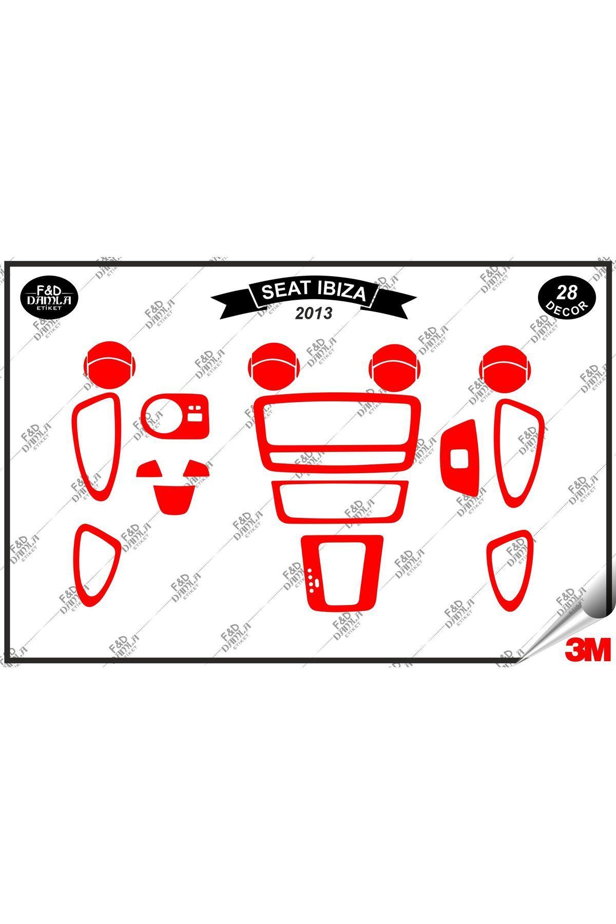 

Seat İbiza 2013 Torpido Konsol Trim Göğüs Maun Kaplama Set 28 Parça Kırmızı