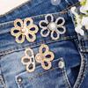Flower Tighten Waist Buckle Zinc Zinc Alloy Jean Fit Tighten Buckles Sweet Pants Button Tightener  Women