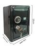 Mini Metal Safe Piggy Bank with Combination Lock Key Access Portable Coin Cash Saving Box for Kids Home Desktop Decor