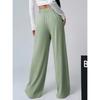 Damen Apricot High Waist Weites Bein Locker Lässig Anzug Lange Hose