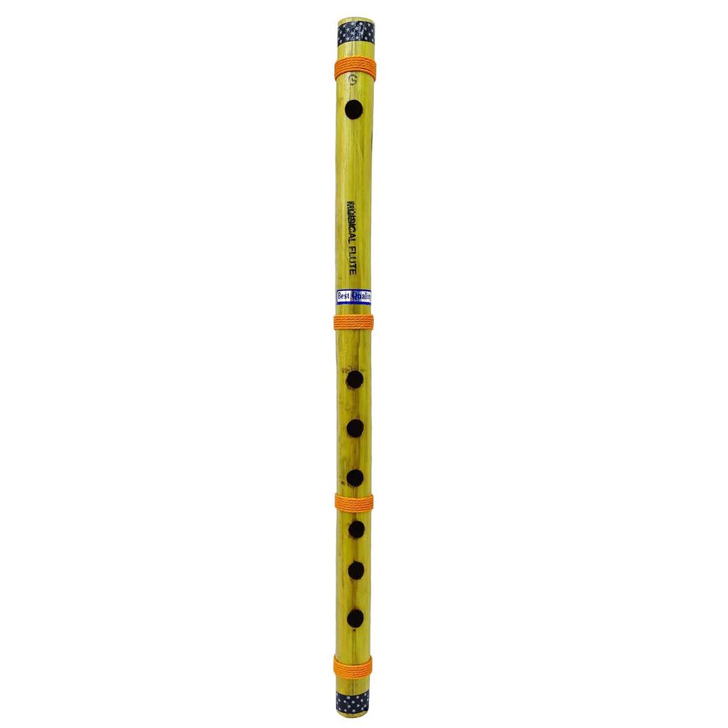 Bamboo Flute Hand Painted Wooden Bansuri Home Decor Musical Instrument Brown