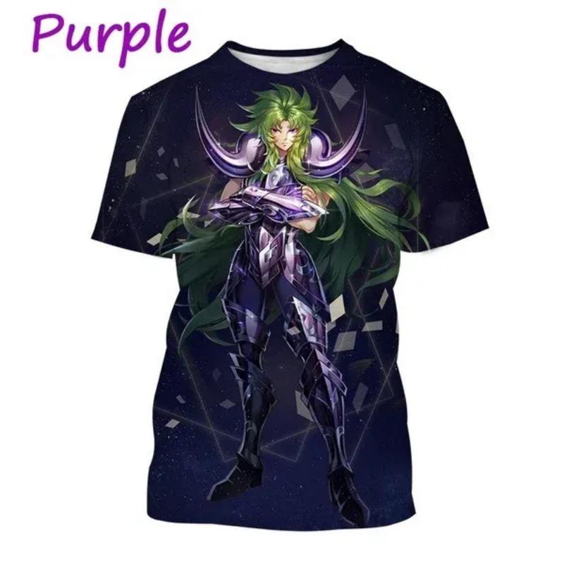 Saint Seiya 3D Printed T-shirt for men and Women Round neck Short-sleeved Casual Tops Oversized T-shirts Anime Tshirt Tee