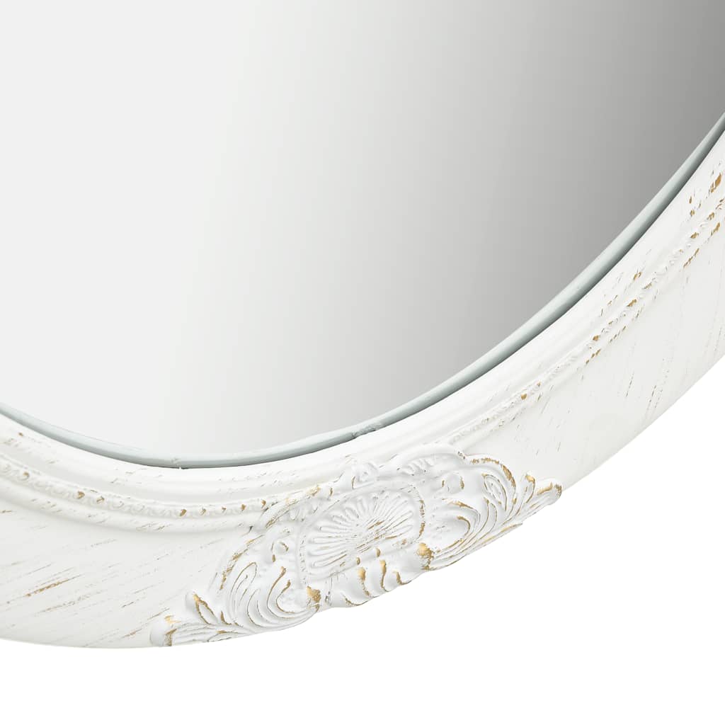 Baroque Style Wall Mirror 50 x 60 cm White