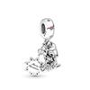MINISO Princess Pendant Bead Component Copper Metal Monkey Snowman Charm Bead Component Compatible With Bracelet High Quality Fine Jewelry Bangle Do