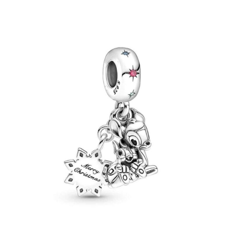MINISO Princess Pendant Bead Component Copper Metal Monkey Snowman Charm Bead Component Compatible With Bracelet High Quality Fine Jewelry Bangle Do