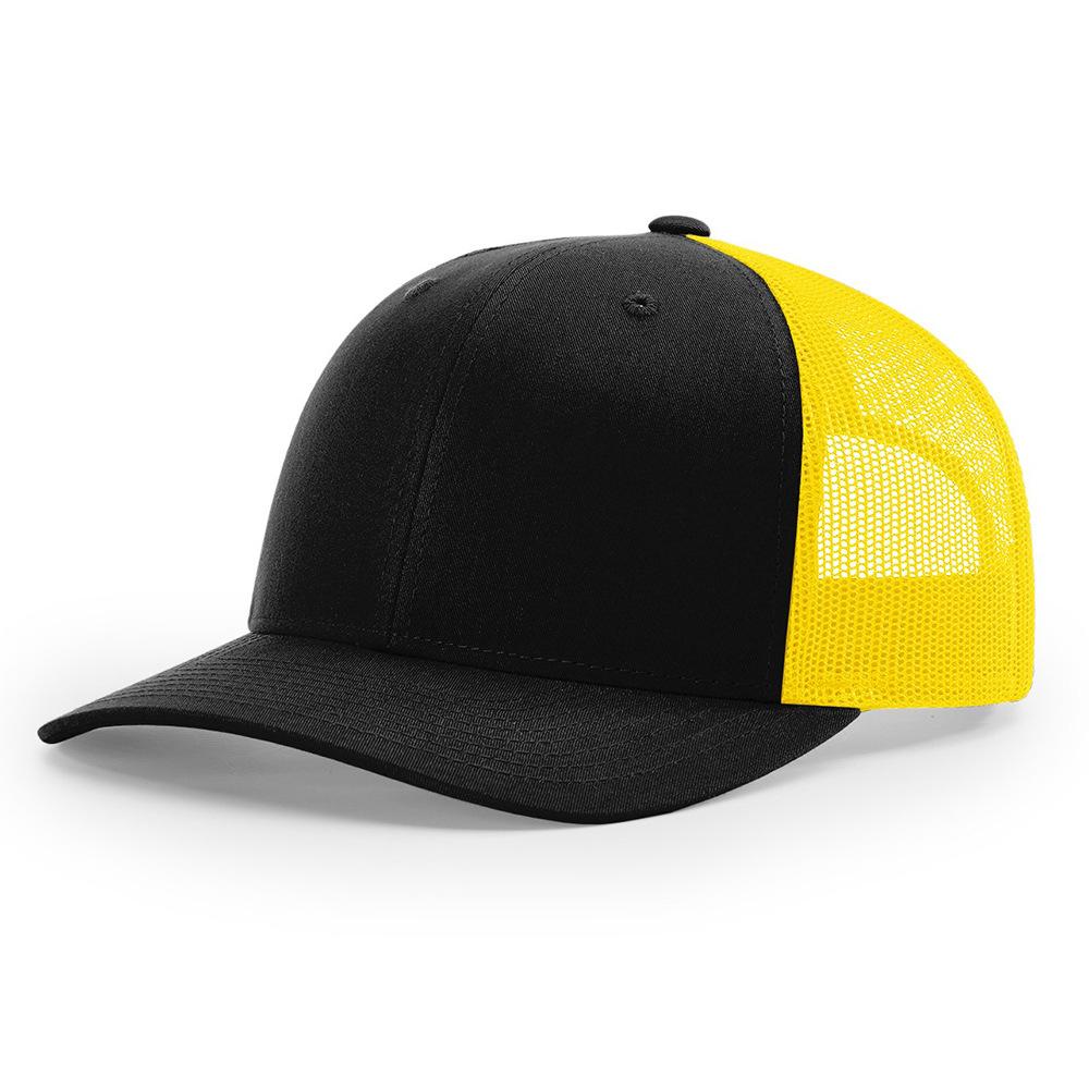 Custom 3D Embroidery Logo Baseball Dad Cap Richardson 112 Trucker Hat with Mesh Cap & Leather Patch Common Fabric Feature