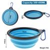 1 STuks 350ml Zachte Siliconen Hondenschaal Opvouwbaar Reizen Voor Draagbare Inklapbare Voedsel Water Voeding Ophangbare Opslag Geurloos