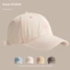Korean Style Embroidered Baseball Cap Unisex Soft Top Duckbill Hat Spring Autumn Casual Streetwear Vintage Visor Cotton Sun Cap
