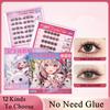 Reusable Self-adhesive Lash Clusters Wispy Glue Free Fake Lashes Adhesive False Eyelashes  Girls