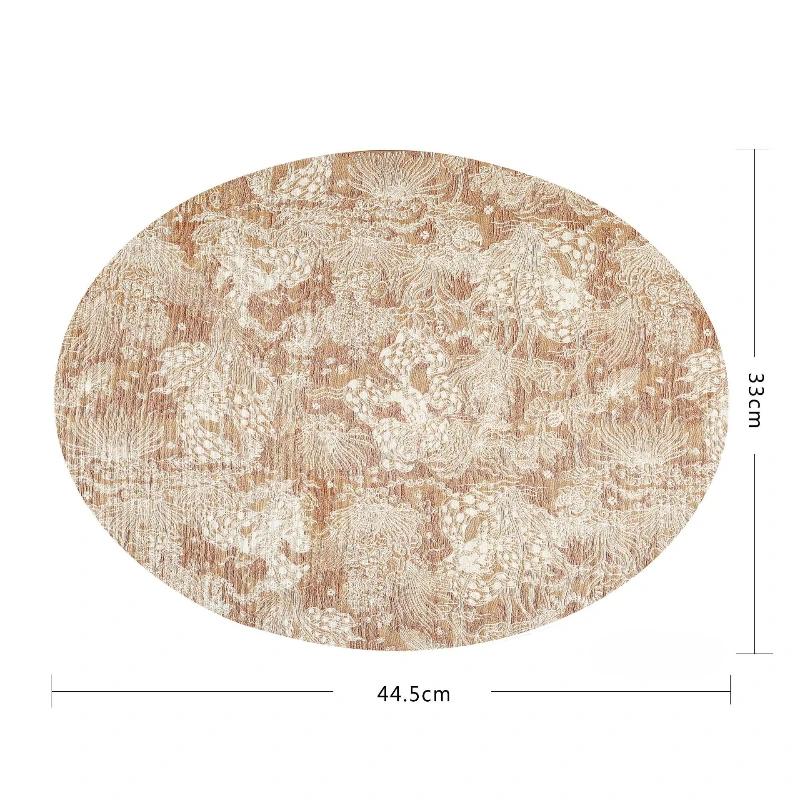 Embossed PVC Placemat Insulation Pad, Anti-Scald Table Protector, Oil-Resistant Leather Dining Mat, Bowl Pad for Kitchen Use
