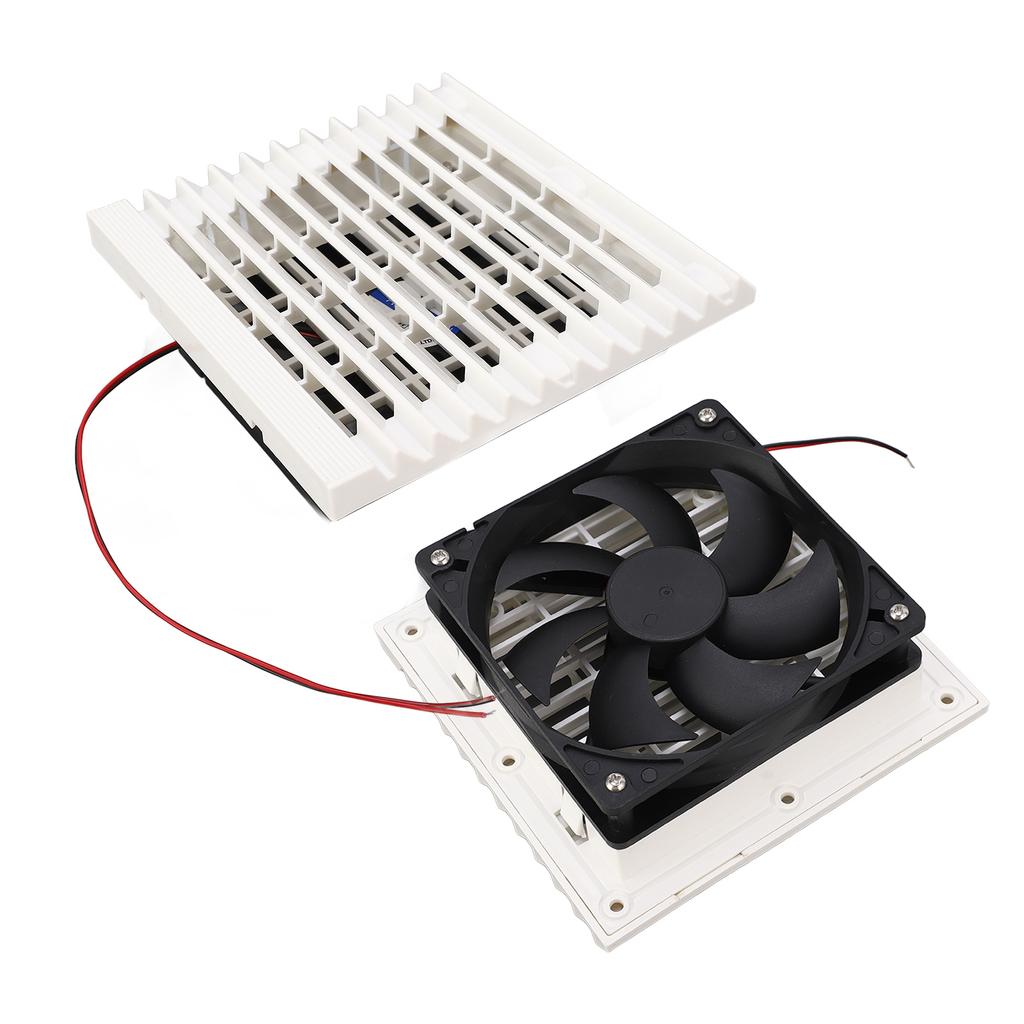 Side Exhaust RV Vent Fan Louvered Grid Odor Remove Silent Ventilation Fan for Motorhome DC 12V