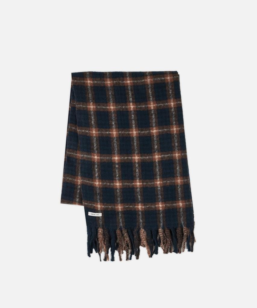 DRAW FIT Soft Square Check Scarf [4 Colors]