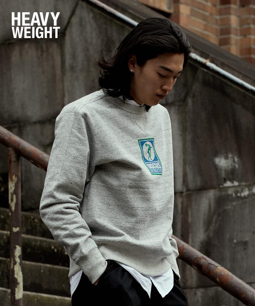 DISCUS ATHLETIC Heavyweight Regular Fit Logo Sweatshirt Heather Grey